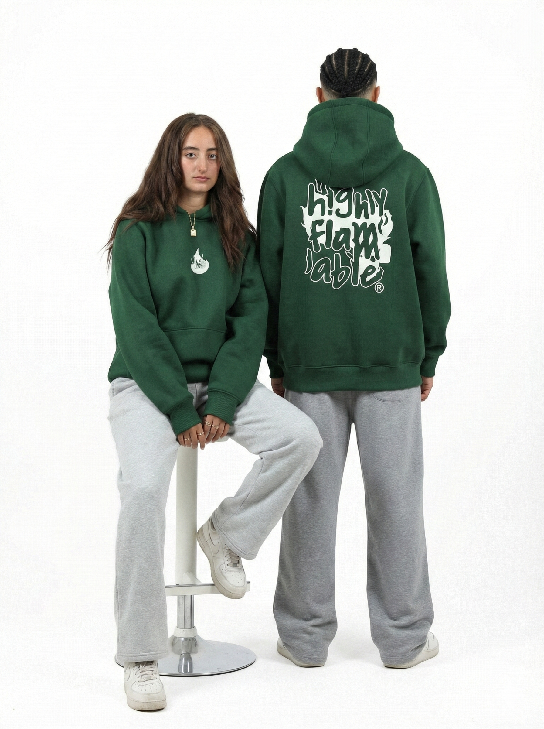 OUCHI FireBack Hoodie – Olive Edition