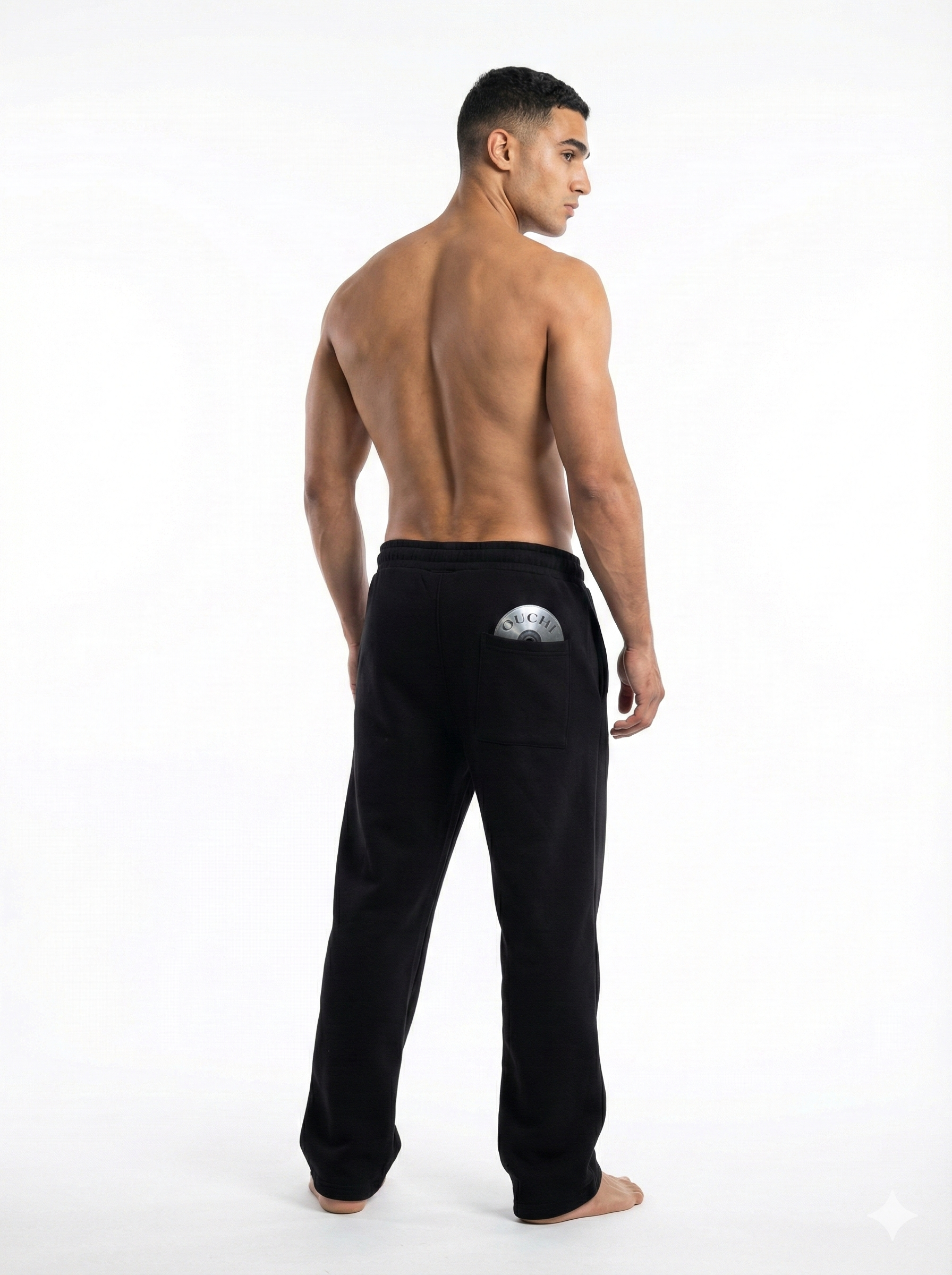 OUCHI Time Disc Sweat Pants – Black Edition