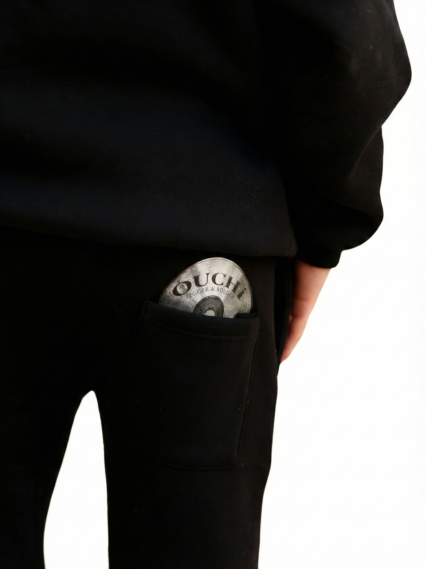 OUCHI Time Disc Sweat Pants – Black Edition
