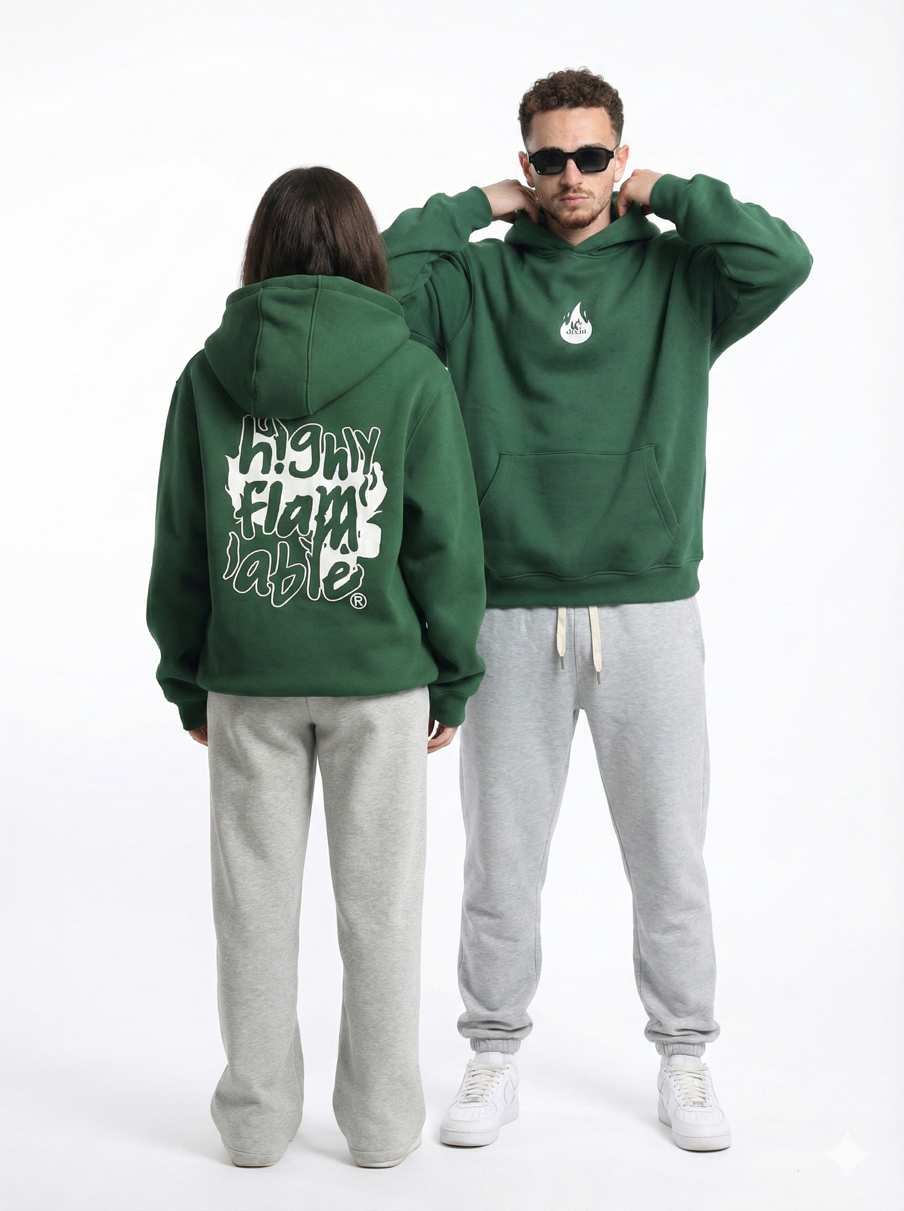 OUCHI FireBack Hoodie – Olive Edition