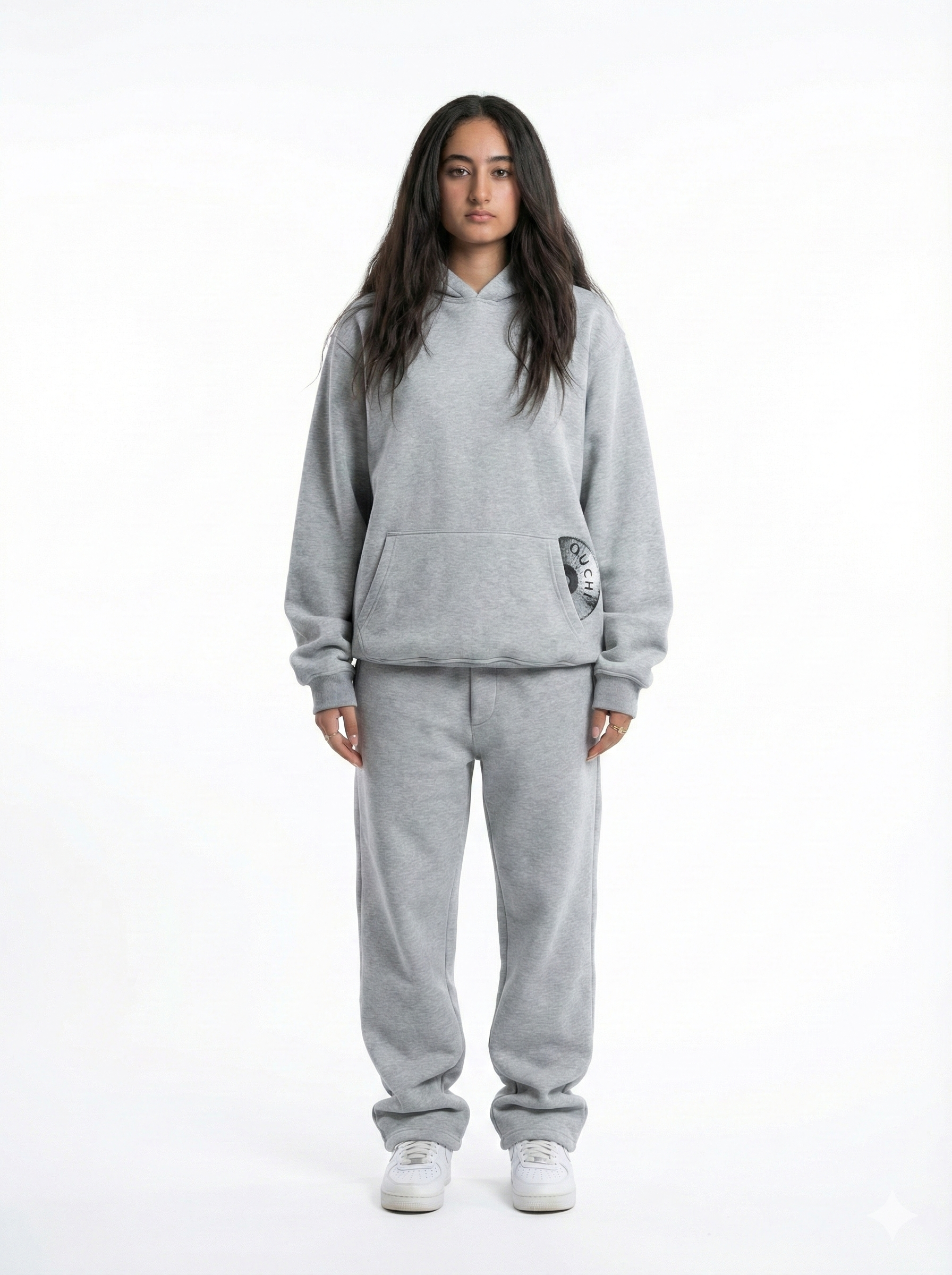 OUCHI Time Disk Hoodie – Grey Edition