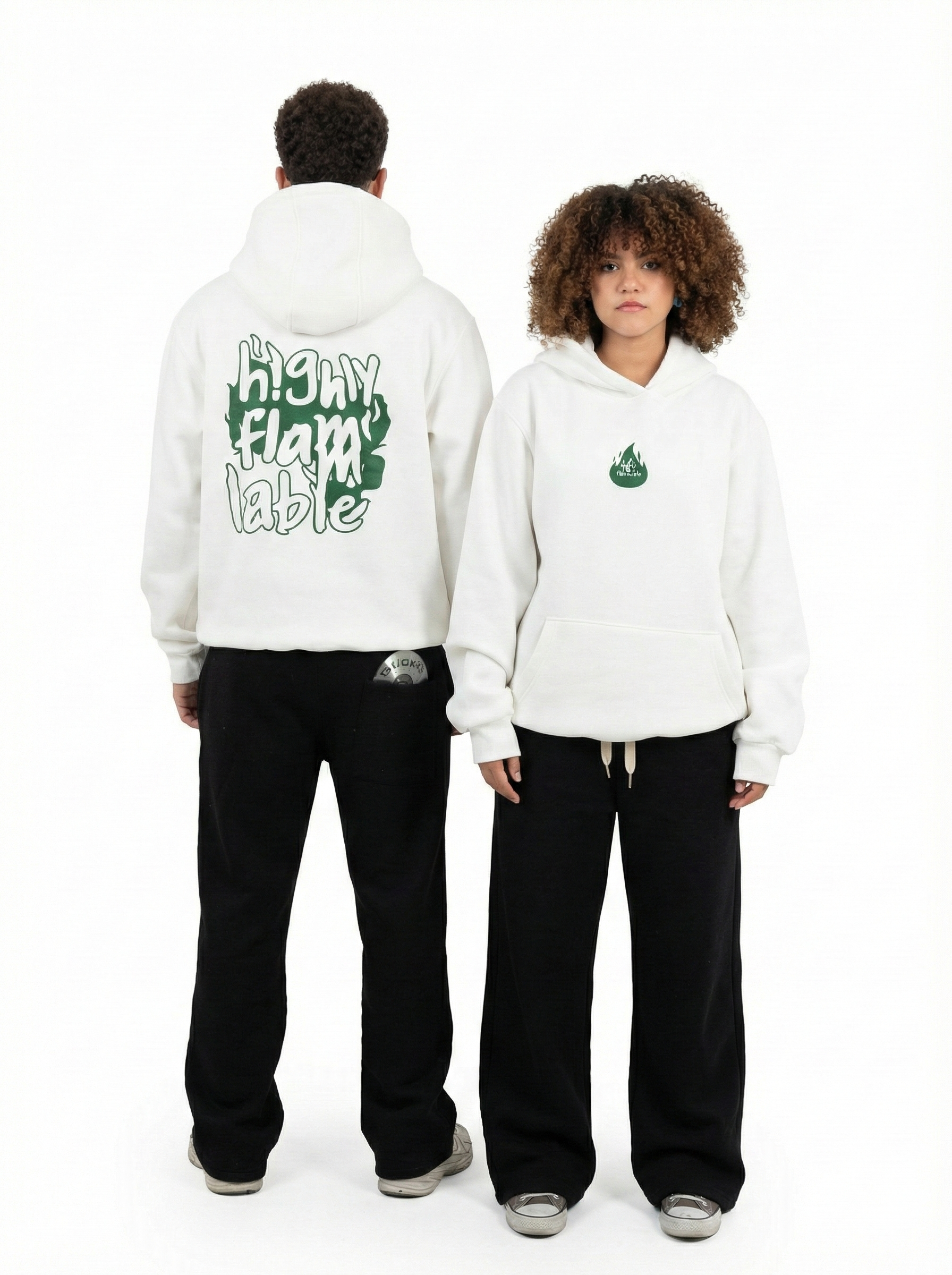 OUCHI FireBack Hoodie – White Edition
