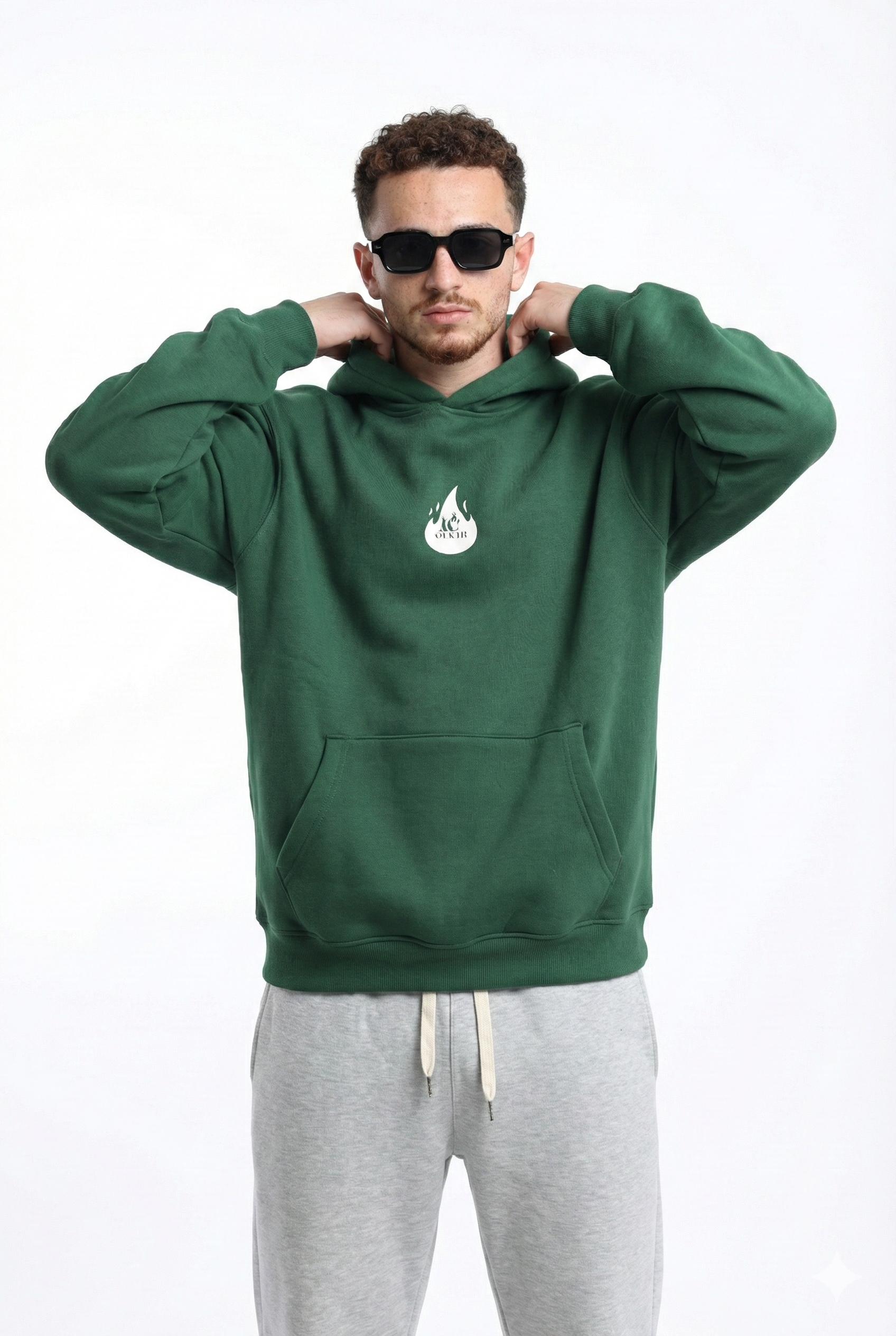OUCHI FireBack Hoodie – Olive Edition