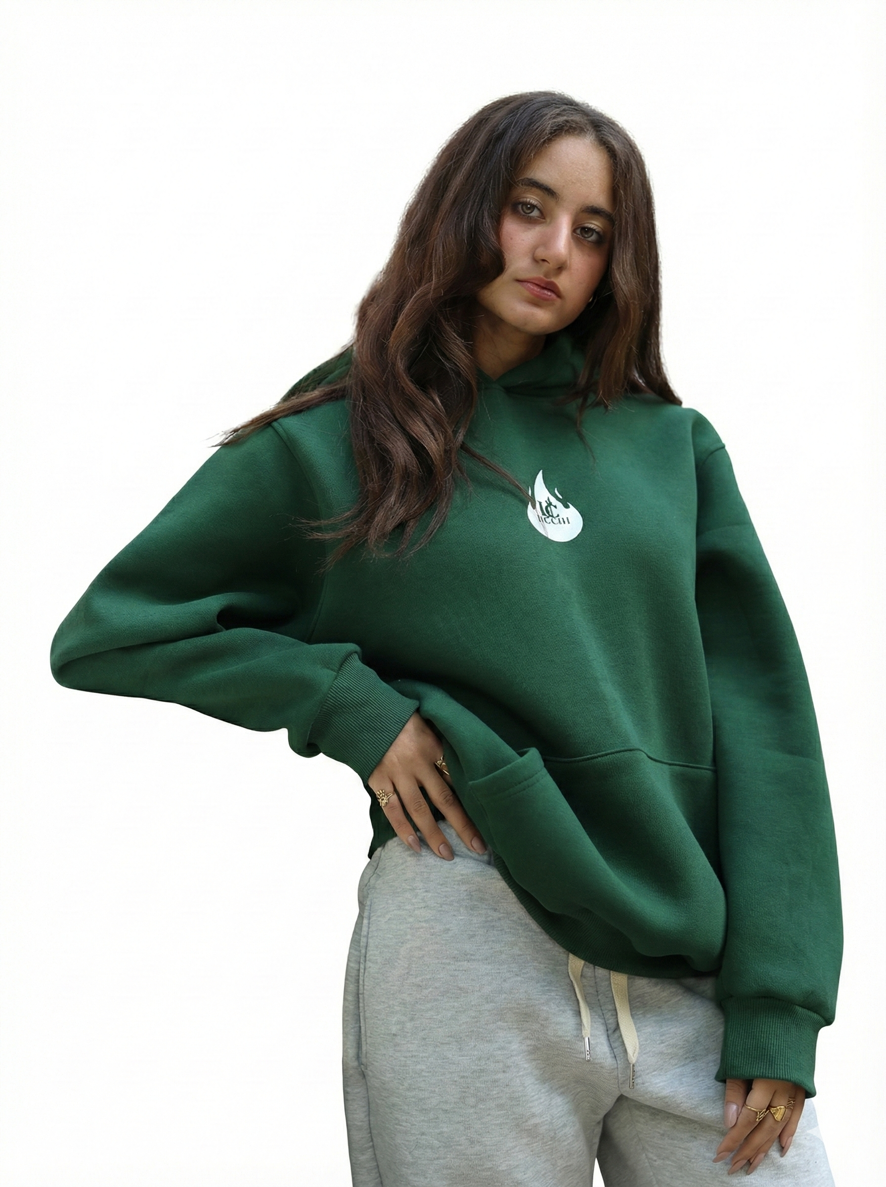 OUCHI FireBack Hoodie – Olive Edition