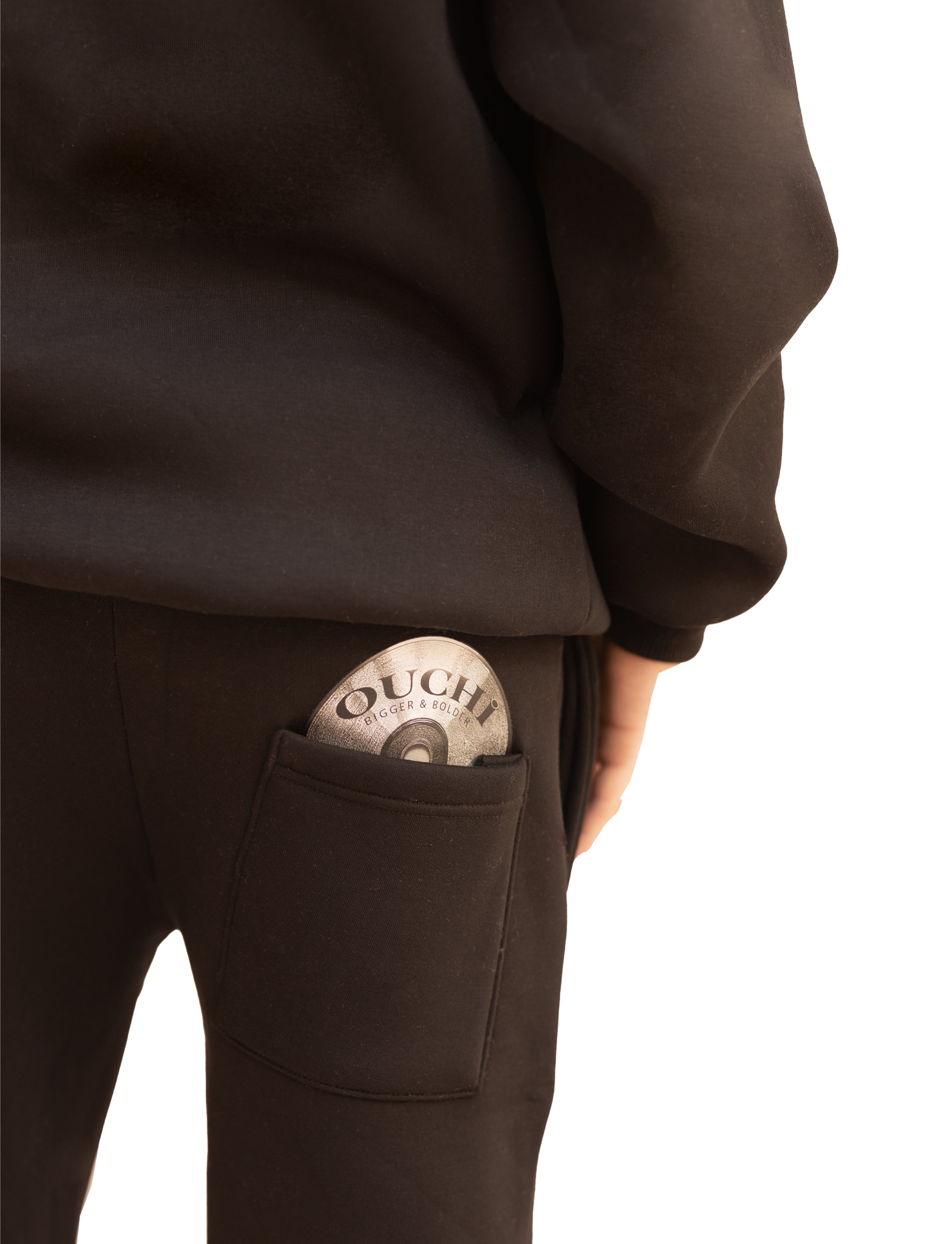 OUCHI Time Disc Sweat Pants – Black Edition