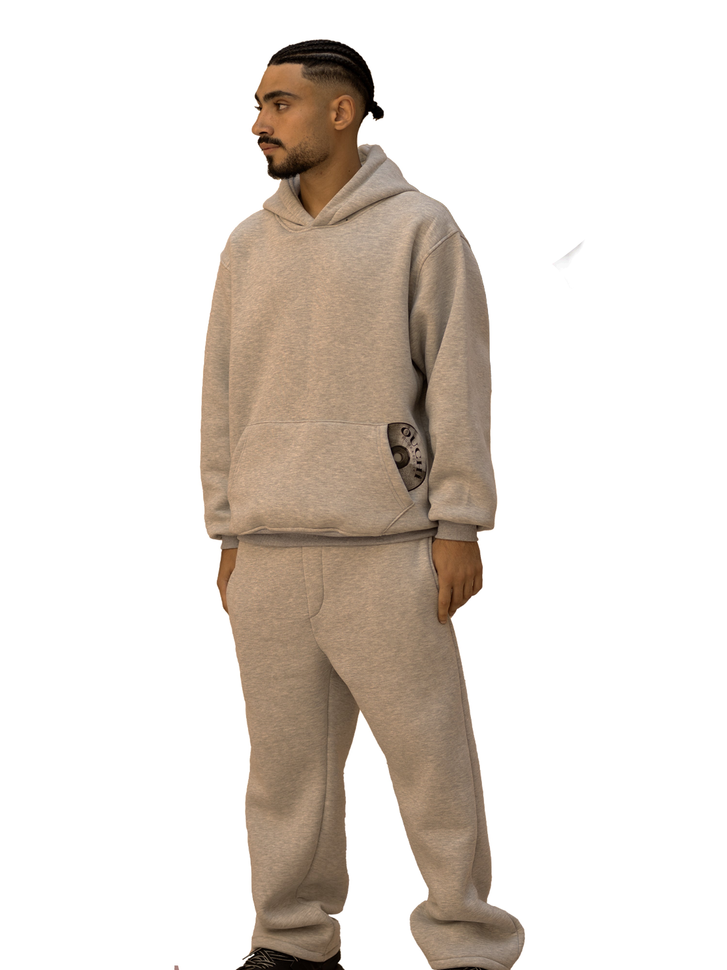 OUCHI Time Disc Sweat Pants – Grey Edition