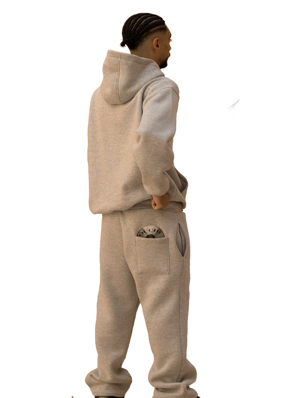 OUCHI Time Disc Sweat Pants – Grey Edition