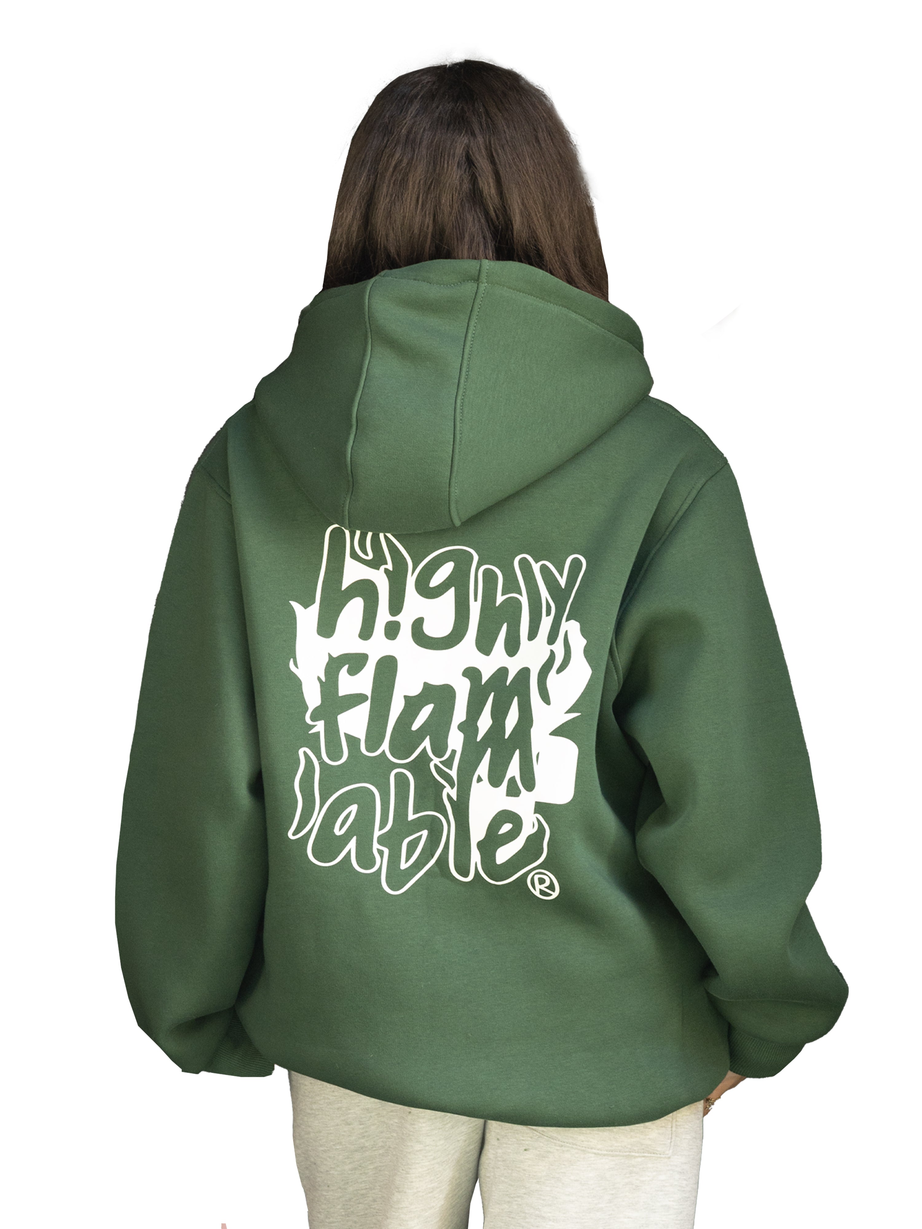 OUCHI FireBack Hoodie – Olive Edition