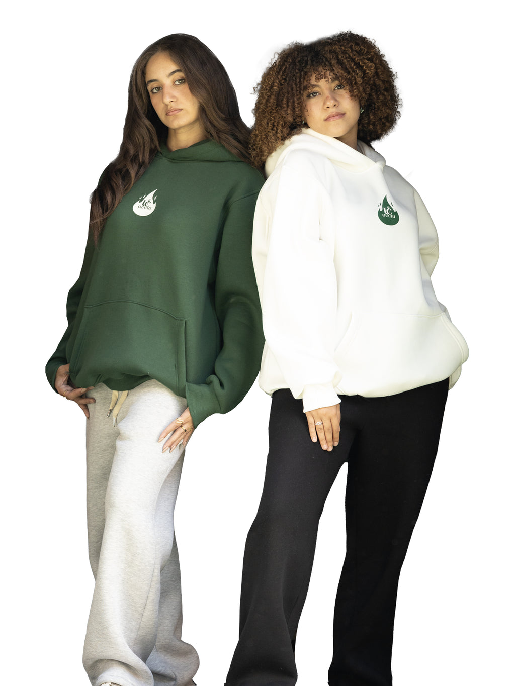 OUCHI FireBack Hoodie – White Edition