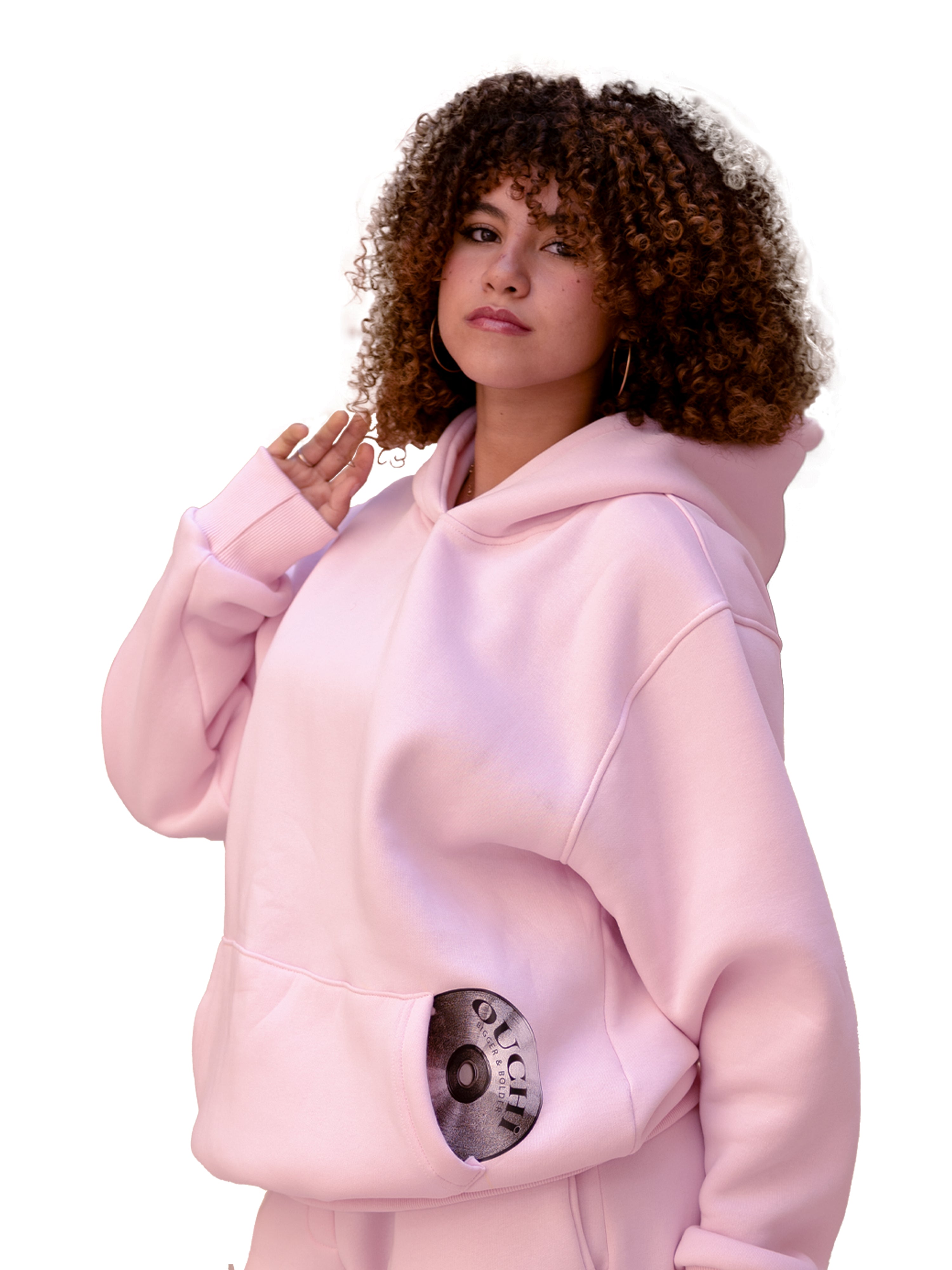 OUCHI Time Disk Hoodie – Pink Edition