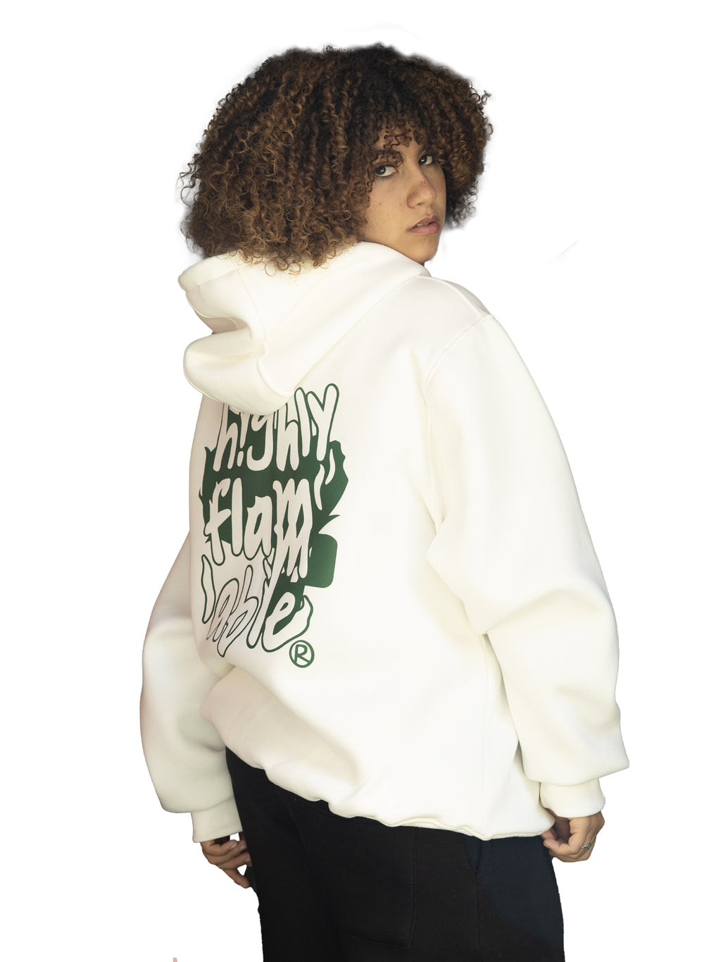 OUCHI FireBack Hoodie – White Edition